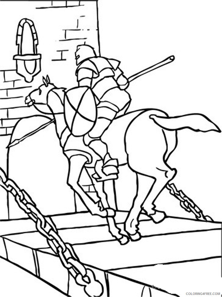 Castles and Knights Coloring Pages for boys Printable 2020 0106 Coloring4free