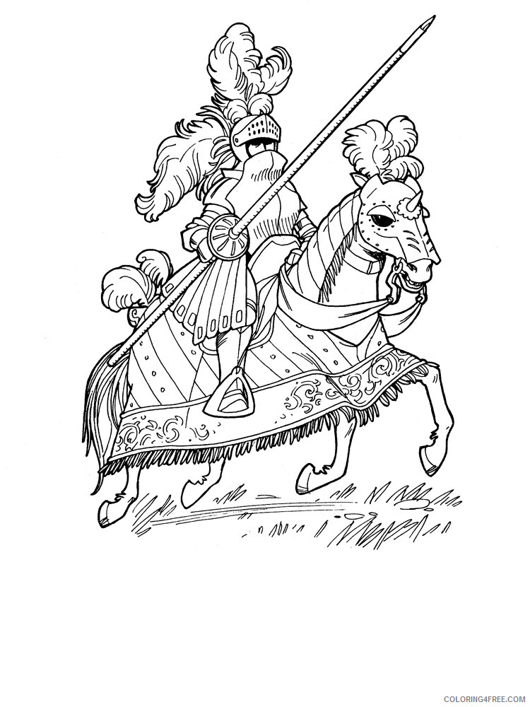 Castles and Knights Coloring Pages for boys Printable 2020 0109 Coloring4free