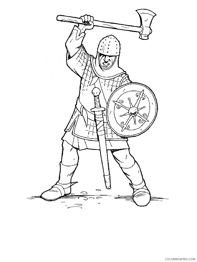 Castles and Knights Coloring Pages for boys Printable 2020 0110 Coloring4free
