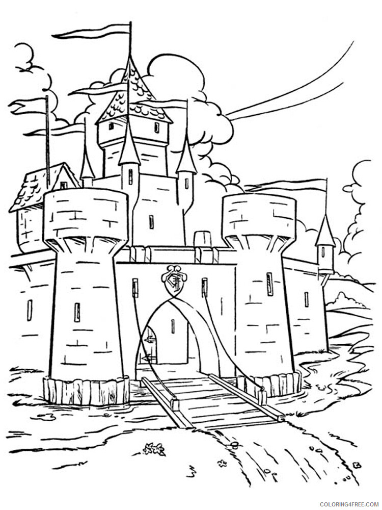 Castles and Knights Coloring Pages for boys Printable 2020 0112 Coloring4free