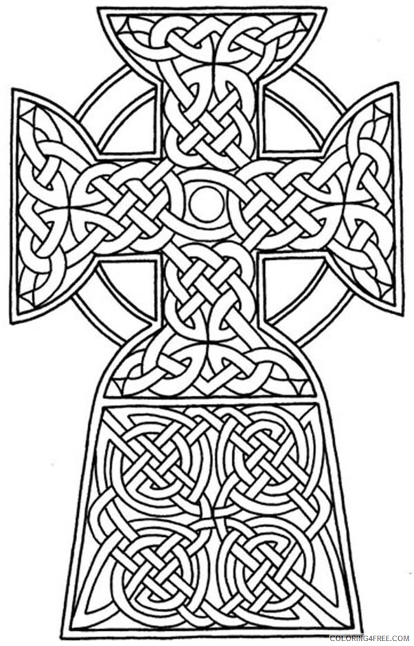 Celtic Coloring Pages Adult Celtic Ethnic Cross Printable 2020 159 Coloring4free