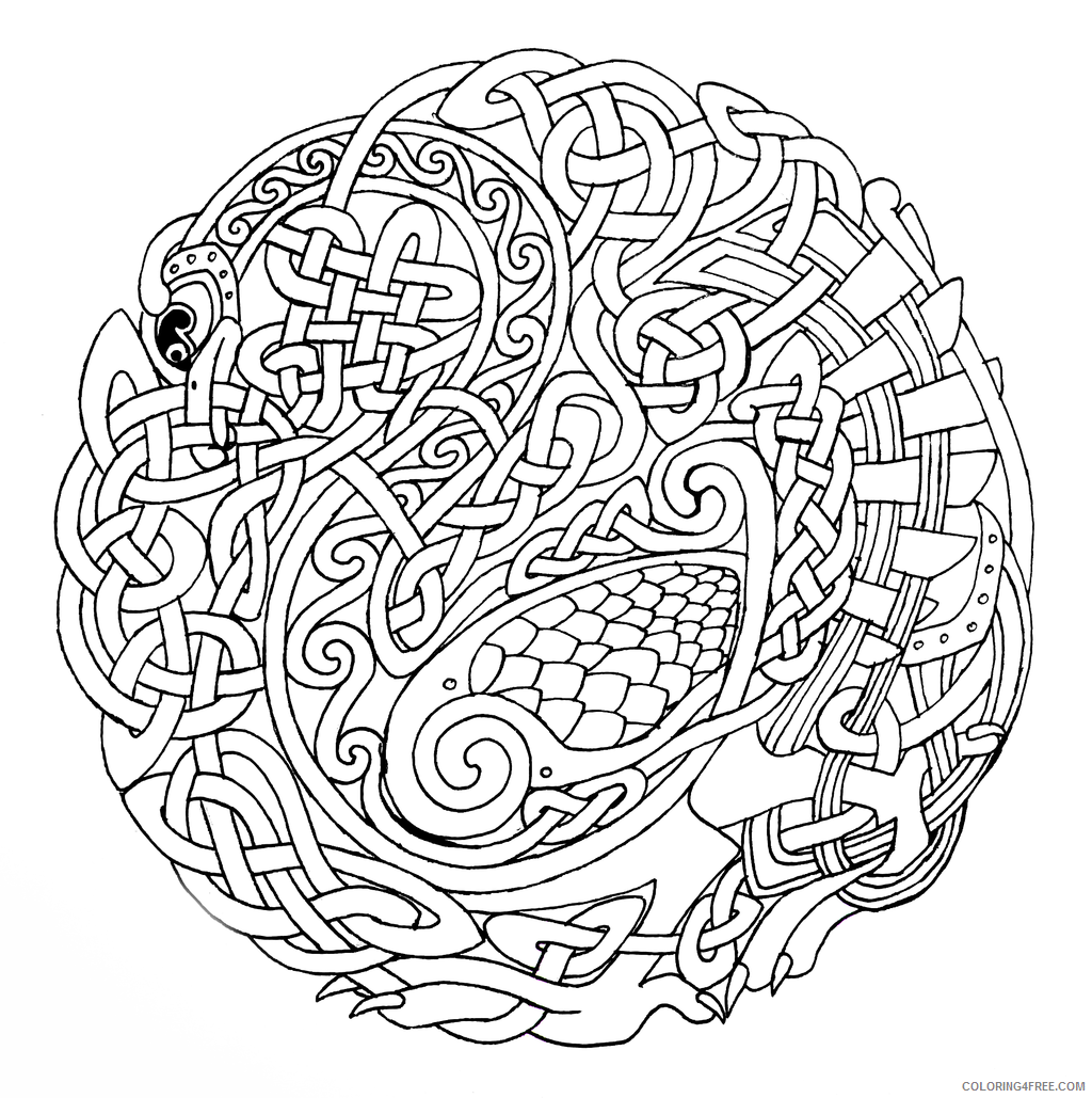 Celtic Coloring Pages Adult Color Celtic Art Printable 2020 160 Coloring4free