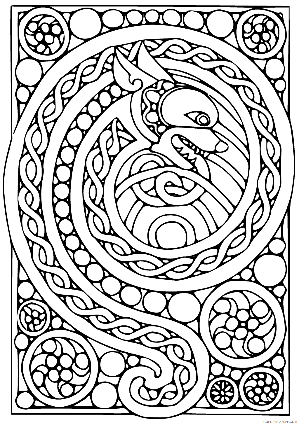 Celtic Coloring Pages Adult Free Celtic Art Printable 2020 162 Coloring4free