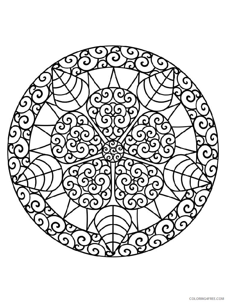 Chakra Mandalas Coloring Pages Adult adult chakra mandalas 18 Printable 2020 193 Coloring4free