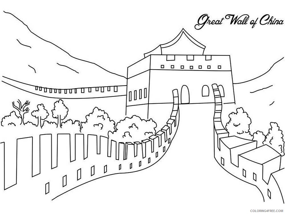 China Coloring Pages Countries of the World Educational Printable 2020 410 Coloring4free