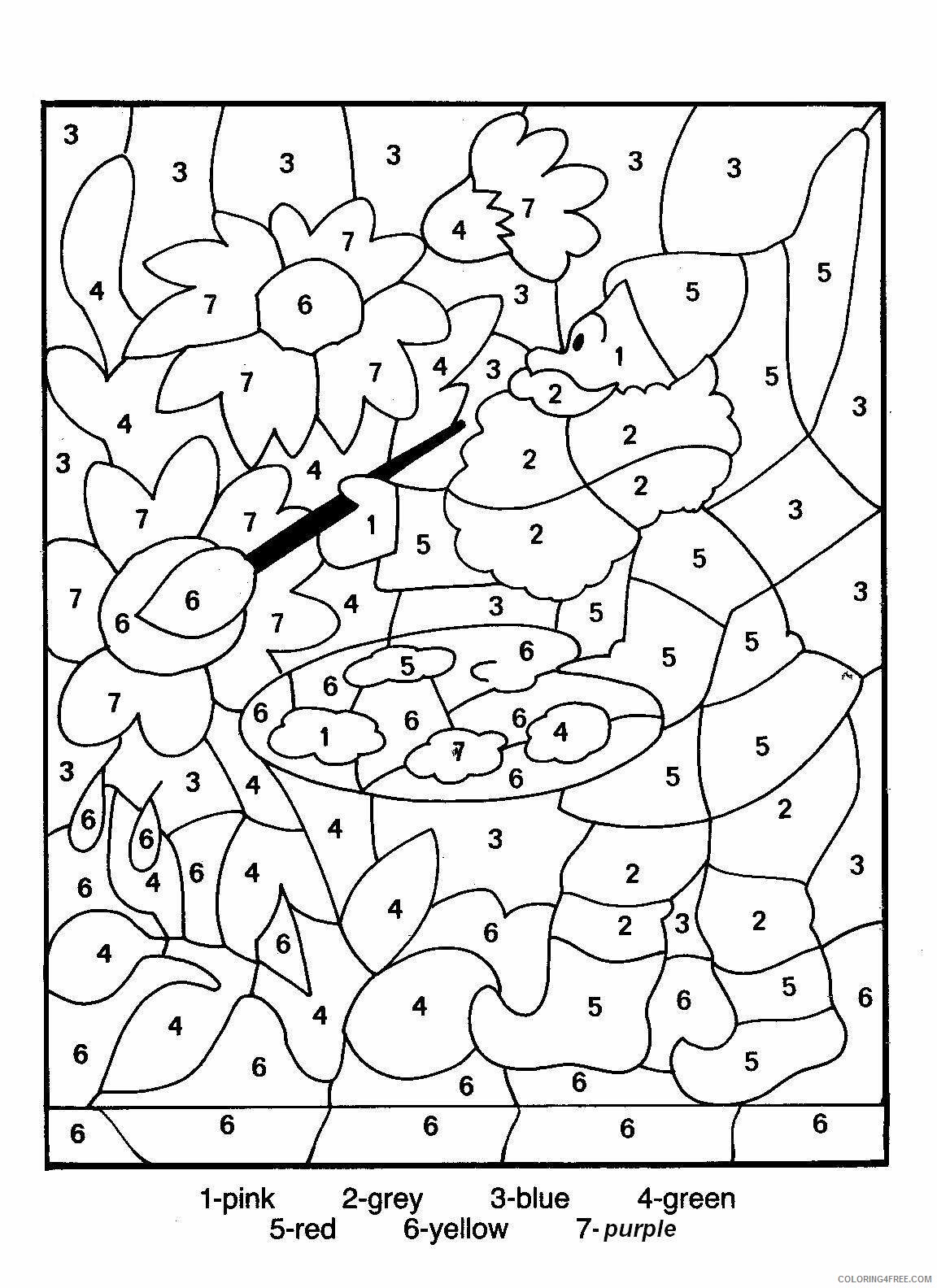Color By Number Coloring Pages Educational Adult Printable 2020 0987 Coloring4free