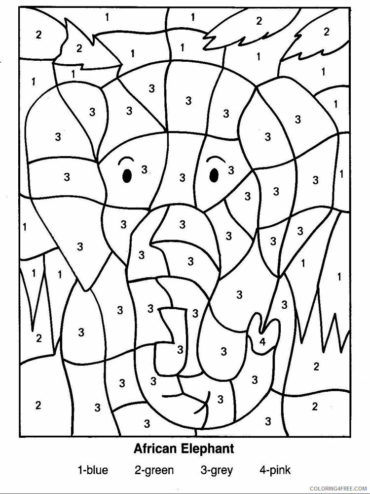 Color By Number Coloring Pages Educational Color by number 26 Printable 2020 1007 Coloring4free