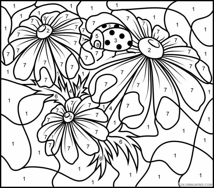Color By Number Coloring Pages Educational Complex Printable 2020 1041 Coloring4free