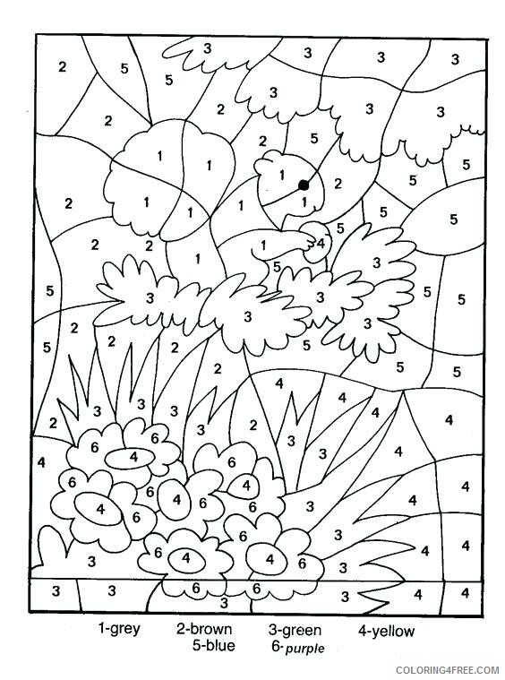 Color By Number Coloring Pages Educational Kindergarten Printable 2020 1017 Coloring4free