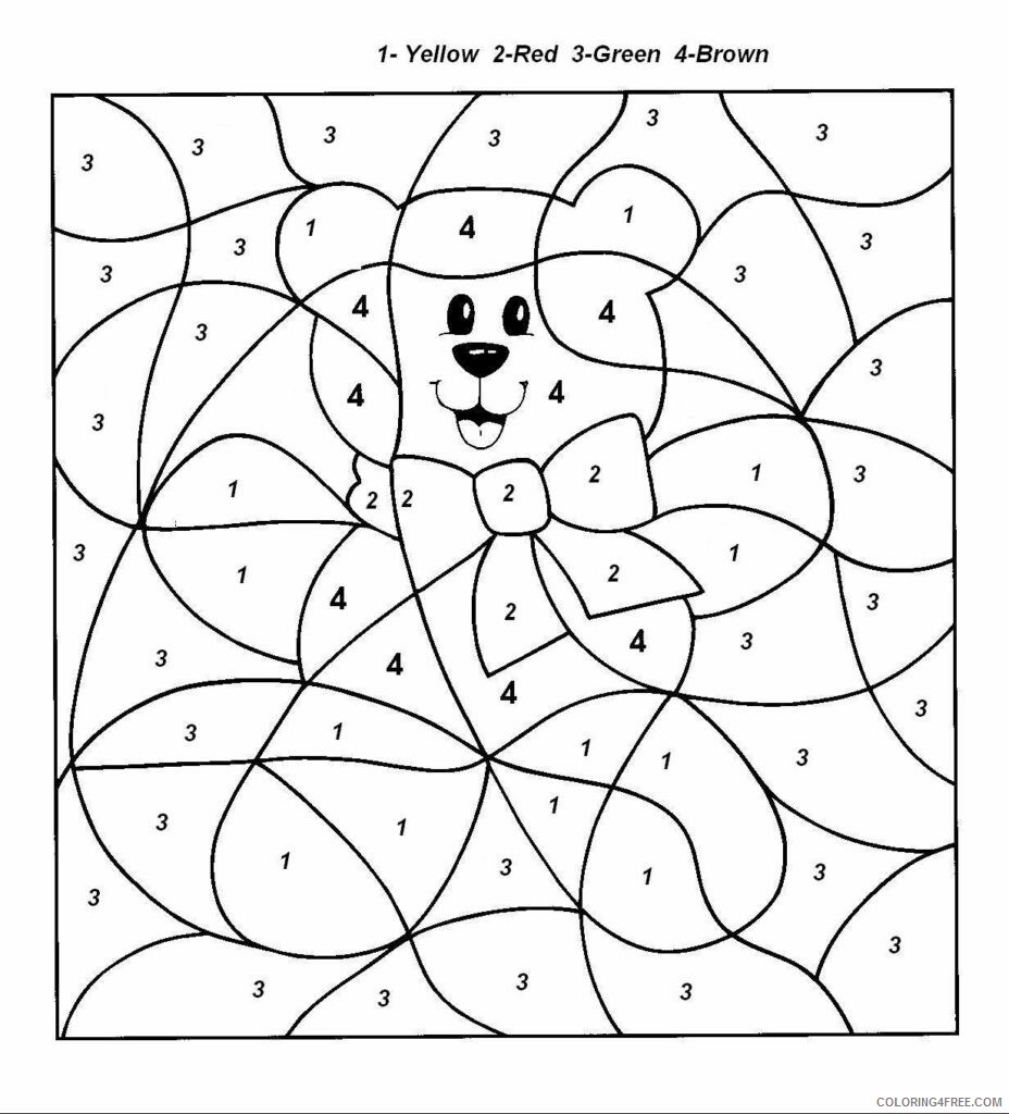 Color By Number Coloring Pages Educational Kindergarten Worksheet 2020 1021 Coloring4free