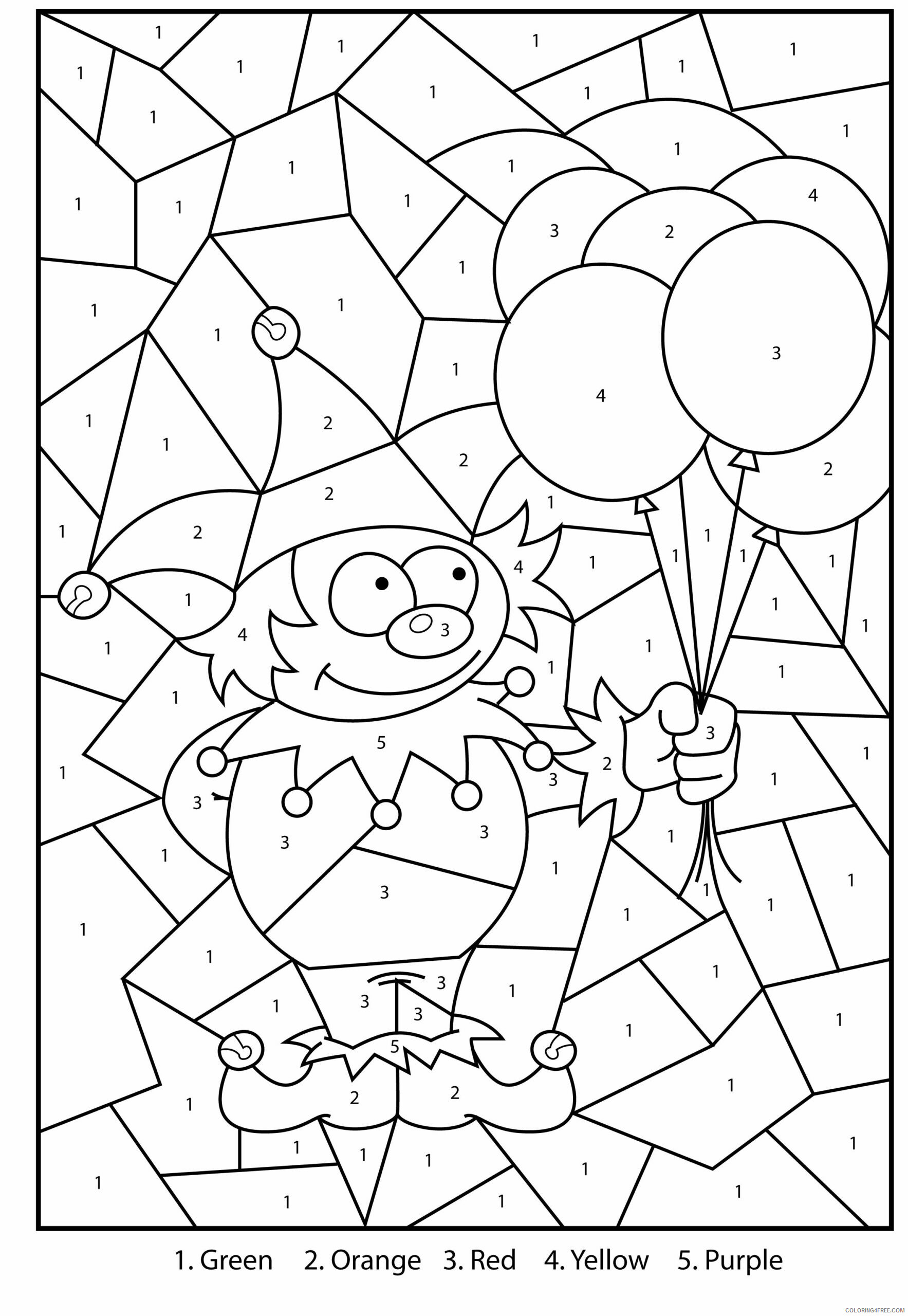 Color By Number Coloring Pages Educational Mardi Gras Printable 2020 1066 Coloring4free
