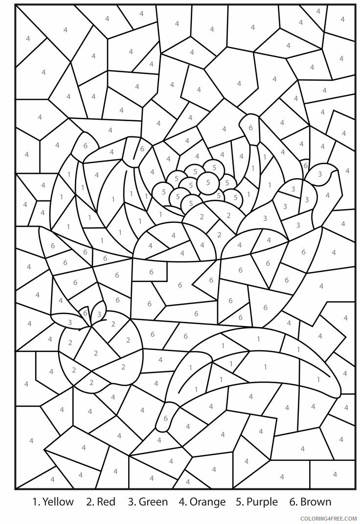 Color By Number Coloring Pages Educational Printable 2020 1028 Coloring4free