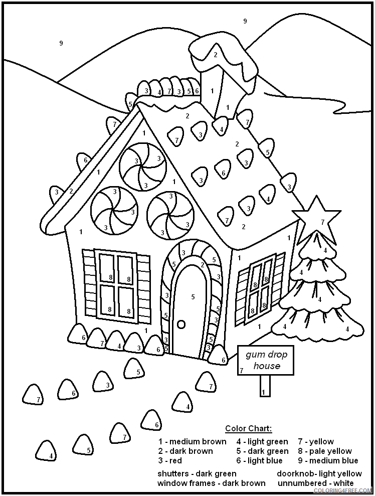 Color By Number Coloring Pages Educational Printable 2020 1037 Coloring4free