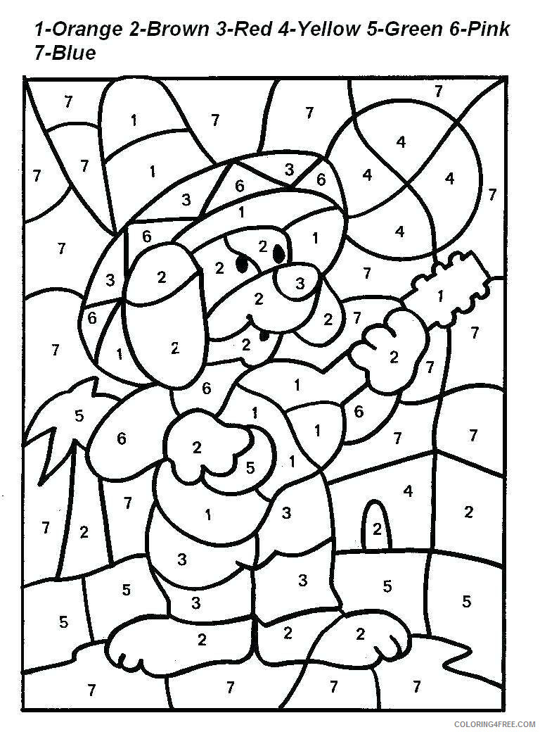 Color By Number Coloring Pages Educational Worksheet Printable 2020 1036 Coloring4free