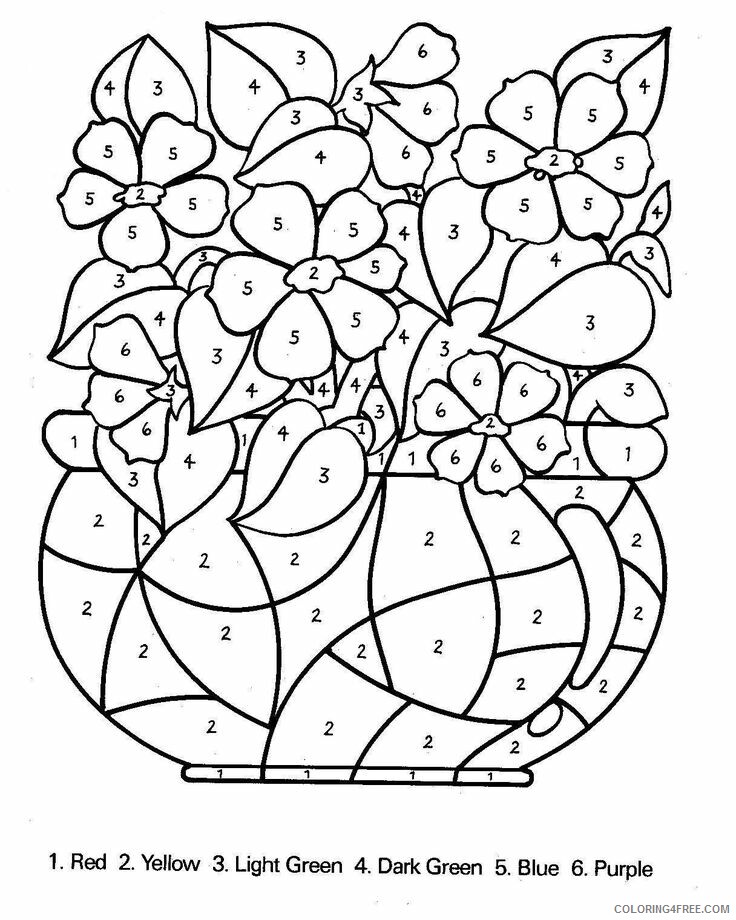 Color By Number Coloring Pages Educational color by number Printable 2020 0998 Coloring4free