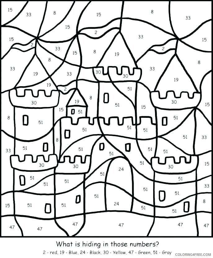 Color By Number Coloring Pages Educational kids free Printable 2020 1027 Coloring4free
