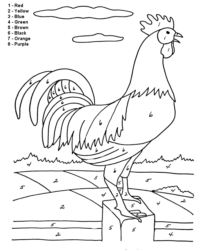 Color By Number Coloring Pages Educational worksheets Printable 2020 1038 Coloring4free