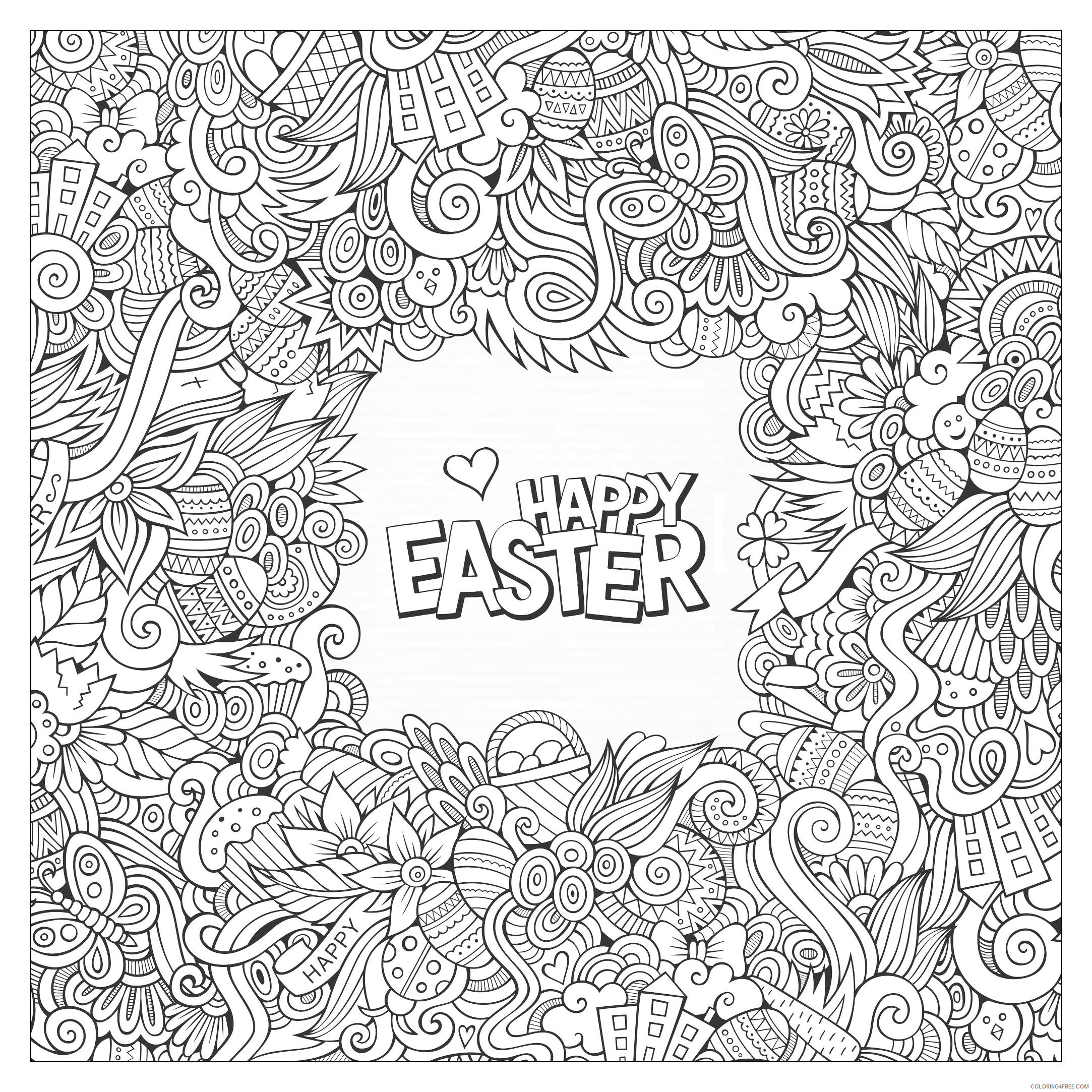 Complex Coloring Pages Adult Complex Easter for Adults Printable 2020 223 Coloring4free