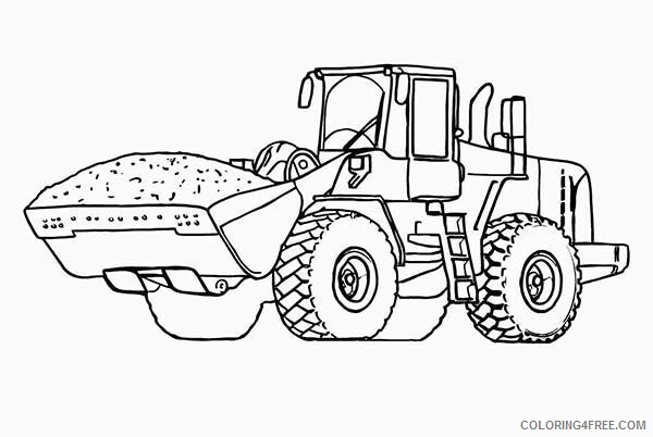 Construction Coloring Pages for boys Heavy Equipment Wheel Loader 2020 0126 Coloring4free