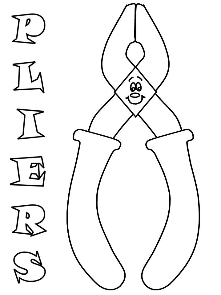 Construction Coloring Pages for boys pliers Printable 2020 0130 Coloring4free