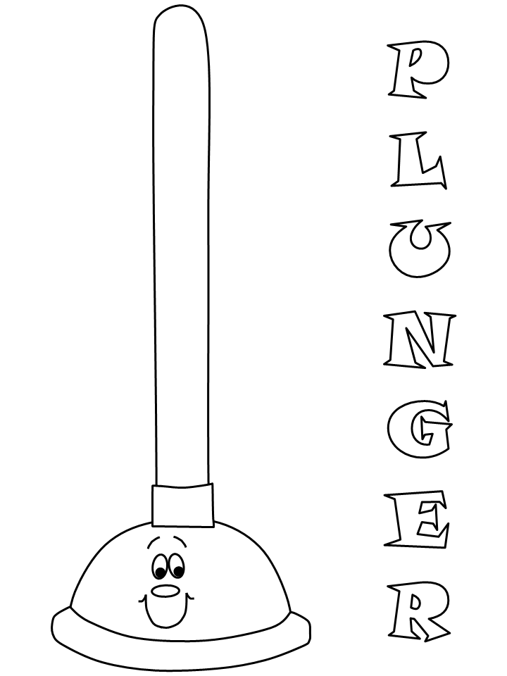 Construction Coloring Pages for boys plunger Printable 2020 0132 Coloring4free