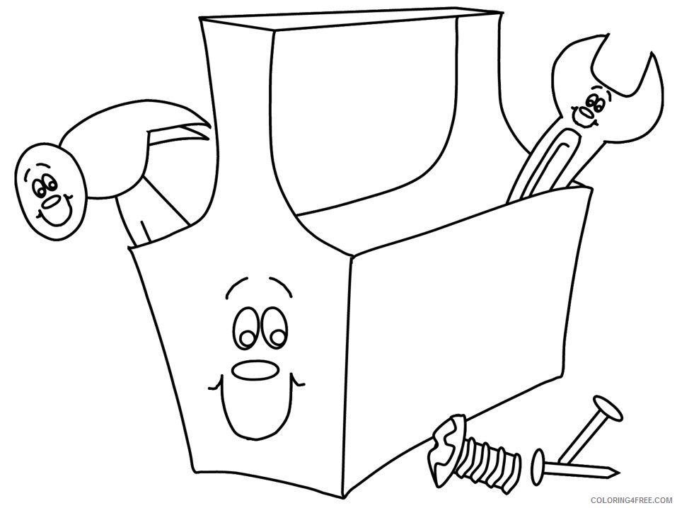 Construction Coloring Pages for boys toolbox2 Printable 2020 0137 Coloring4free