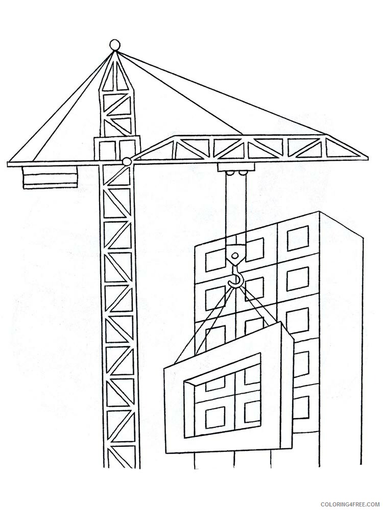 Construction Site Coloring Pages for boys construction site 1 Printable 2020 0140 Coloring4free