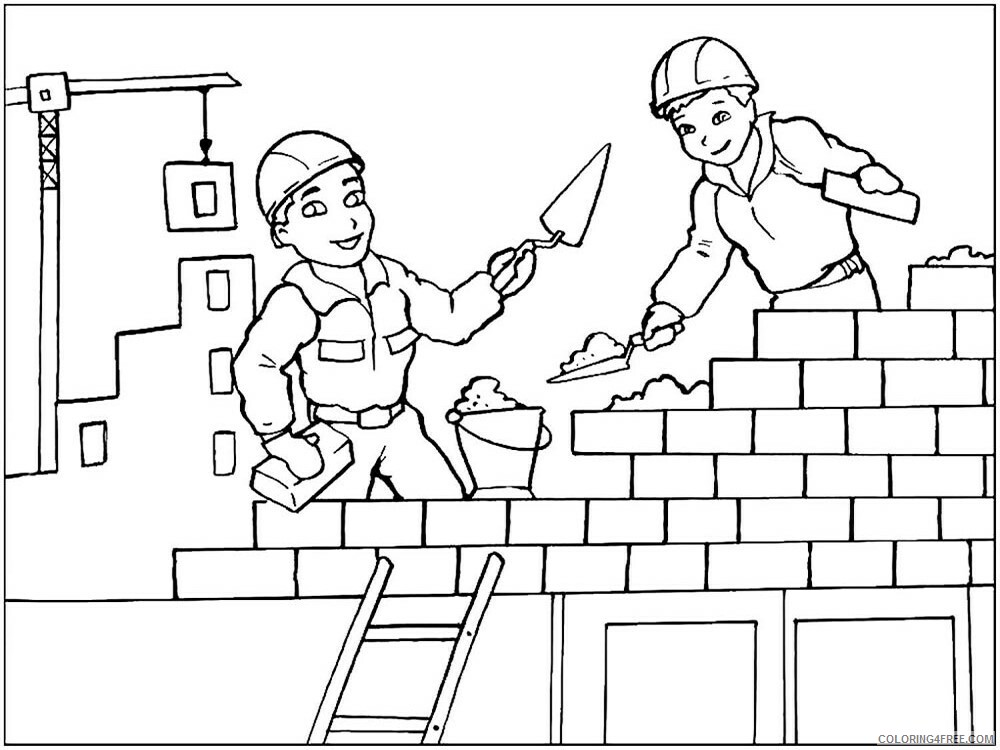 Construction Site Coloring Pages for boys construction site 15 Printable 2020 0143 Coloring4free