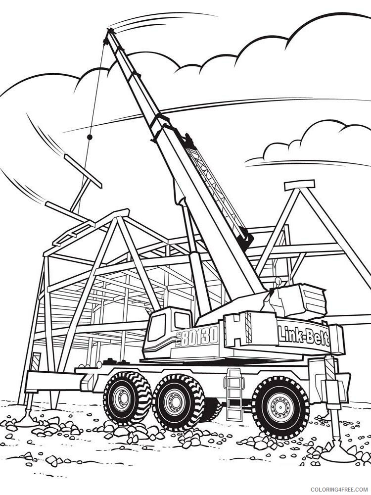 Construction Site Coloring Pages for boys construction site 18 Printable 2020 0145 Coloring4free