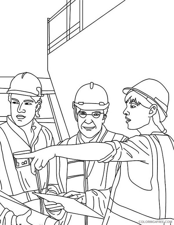 Construction Work Coloring Pages for boys Architect Printable 2020 0156 Coloring4free
