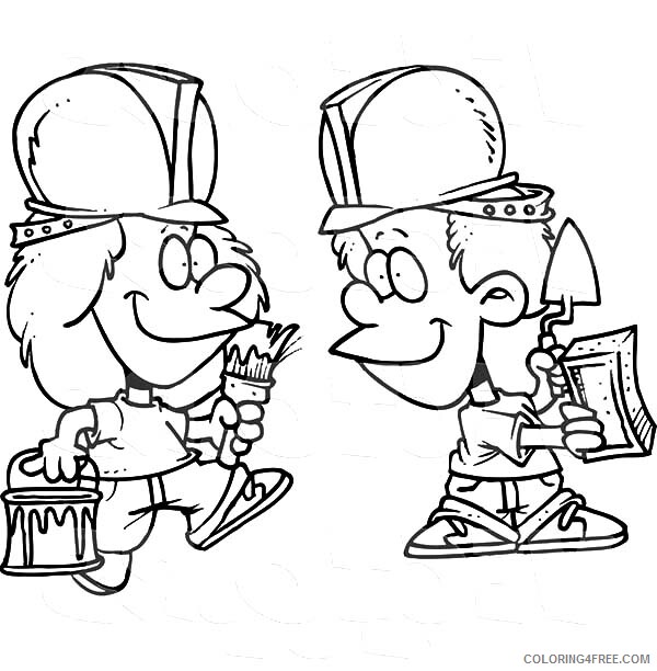 Construction Work Coloring Pages for boys Cartoon Printable 2020 0158 Coloring4free