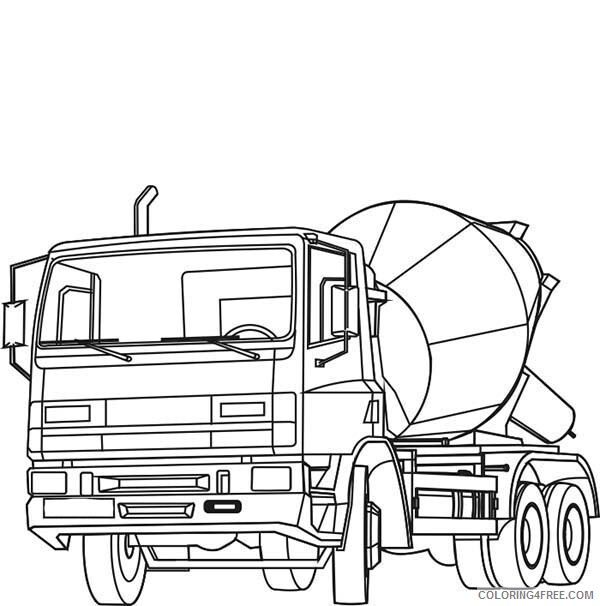 Construction Work Coloring Pages for boys Cement Mixer Printable 2020 0159 Coloring4free