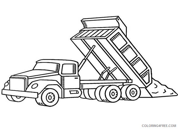 Construction Work Coloring Pages for boys Dump Truck Printable 2020 0170 Coloring4free