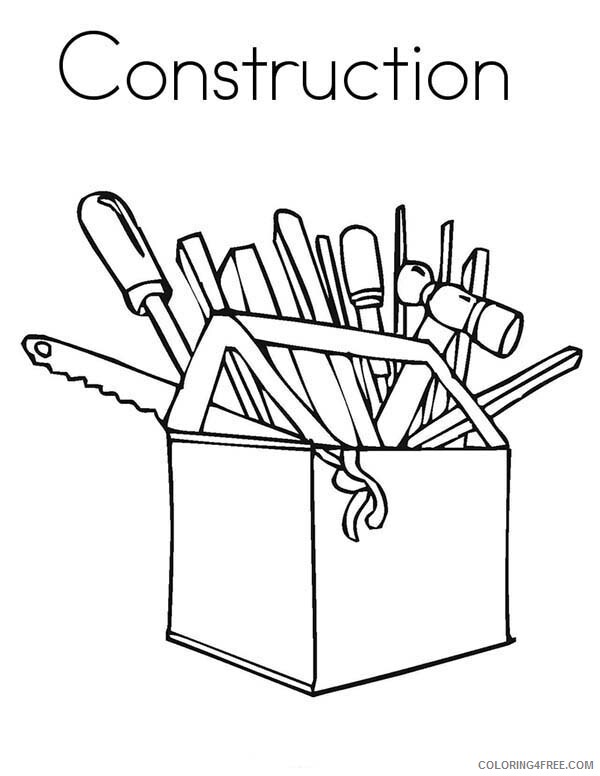 Construction Work Coloring Pages for boys Equipment Printable 2020 0165 Coloring4free