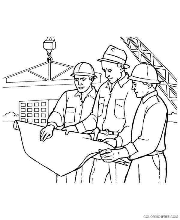 Construction Work Coloring Pages for boys Looking at Building 2020 0167 Coloring4free
