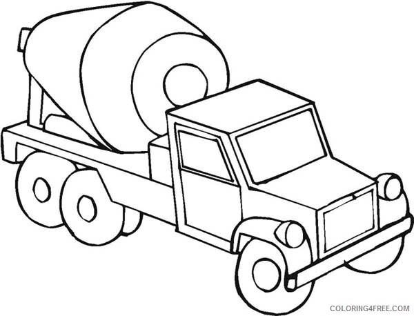 Construction Work Coloring Pages for boys Mixer Truck Printable 2020 0172 Coloring4free