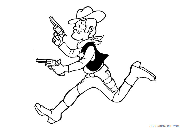 Cowboy Coloring Pages for boys Cowboy 2 Printable 2020 0198 Coloring4free
