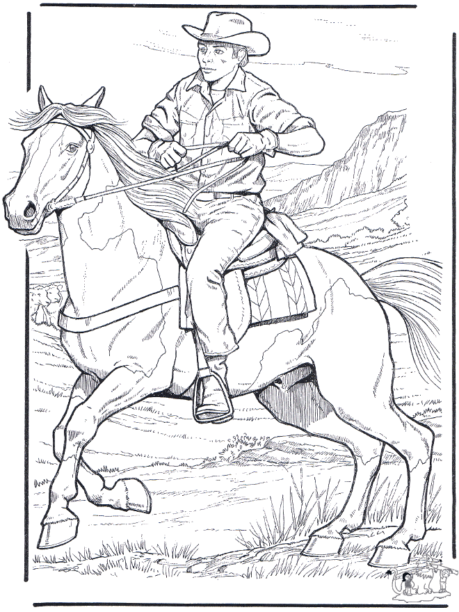 Cowboy Coloring Pages for boys Cowboy For kids Printable 2020 0209 Coloring4free