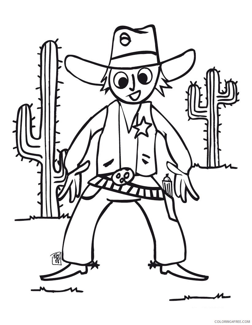 Cowboy Coloring Pages for boys Cowboy Printable 2020 0199 Coloring4free