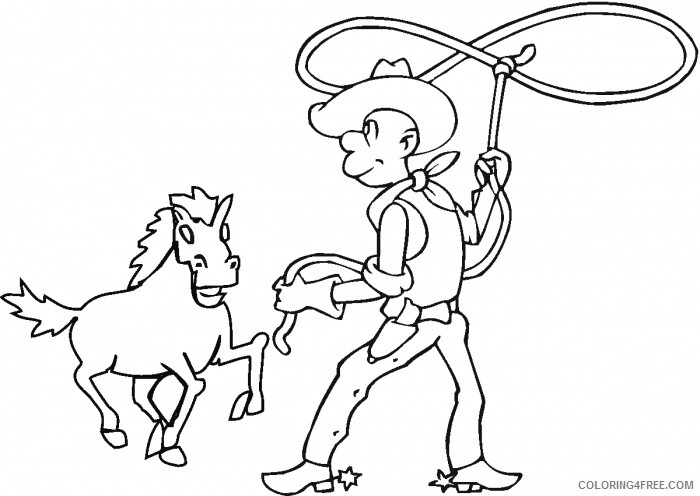 Cowboy Coloring Pages for boys Download Cowboy Printable 2020 0224 Coloring4free