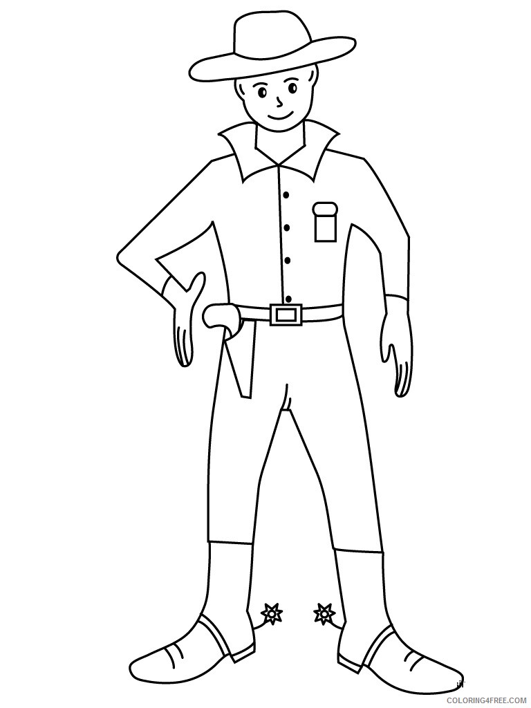 Cowboy Coloring Pages for boys Printable Cowboy Printable 2020 0230 Coloring4free