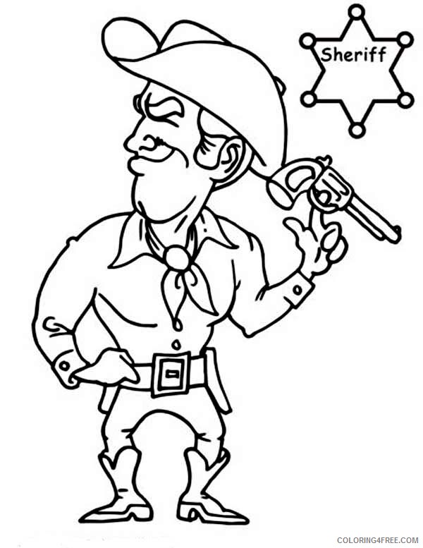 Cowboy Coloring Pages for boys Sheriff Cowboy Printable 2020 0234 Coloring4free
