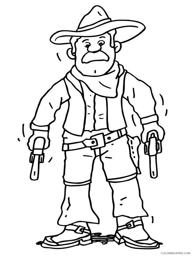 Cowboy Coloring Pages for boys cowboy for boys 14 Printable 2020 0204 Coloring4free