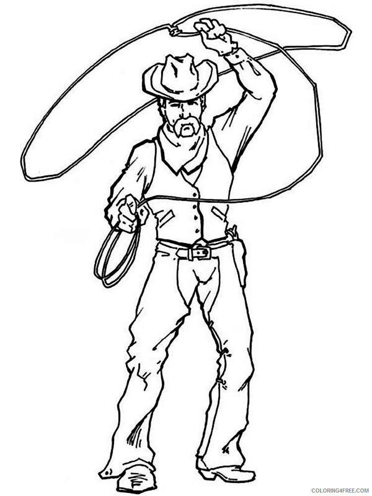 Cowboy Coloring Pages for boys cowboy for boys 18 Printable 2020 0206 Coloring4free