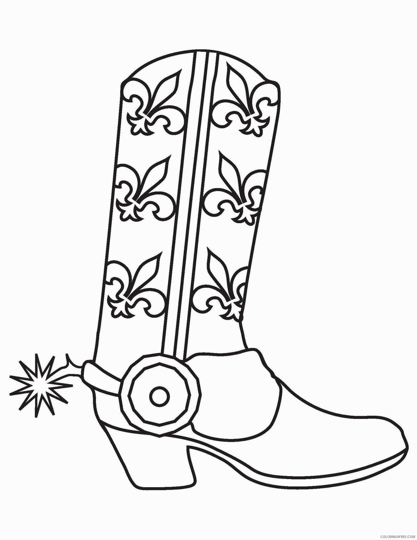 Cowboy Coloring Pages for boys cowboy_02 Printable 2020 0180 Coloring4free