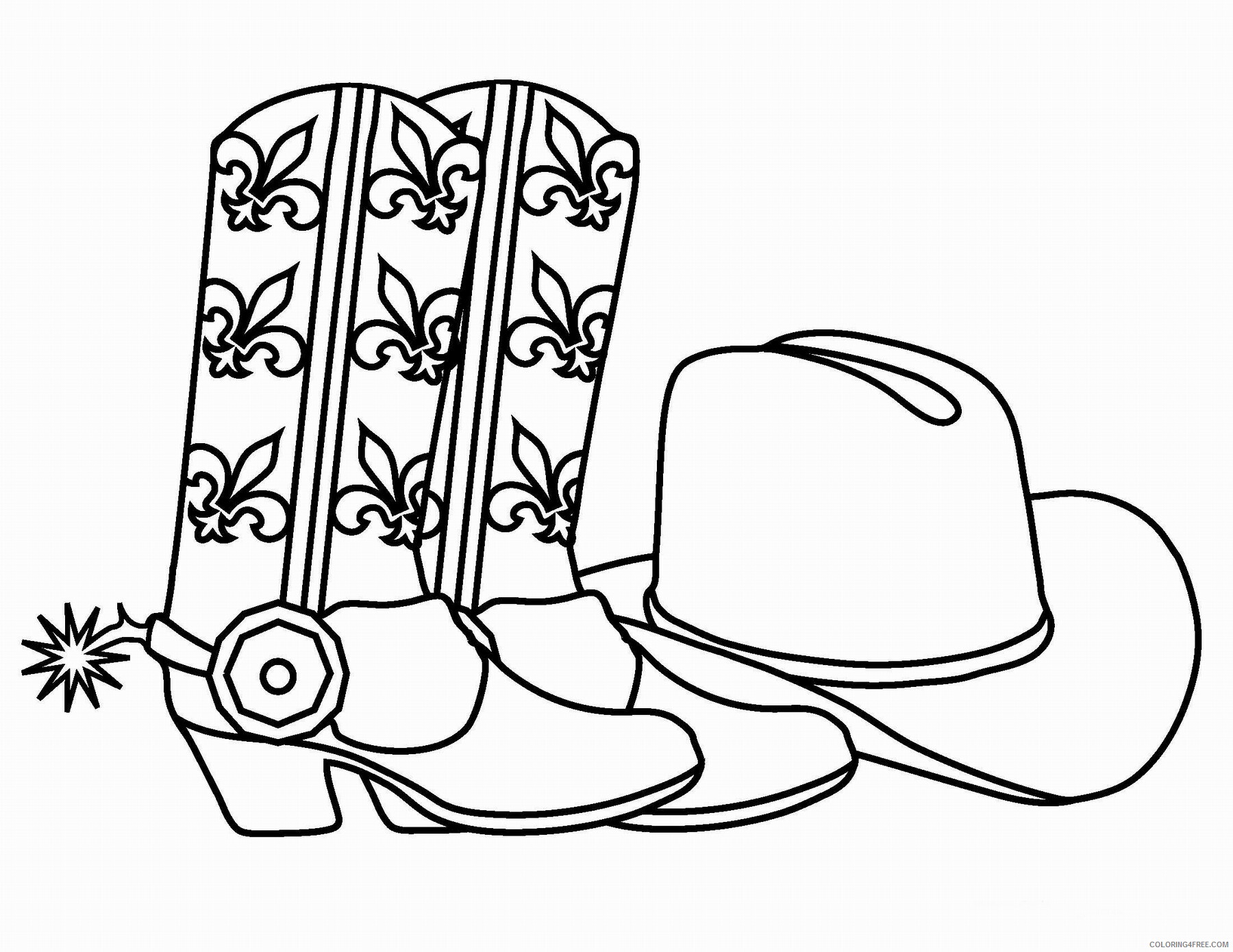Cowboy Coloring Pages for boys cowboy_04 Printable 2020 0182 Coloring4free