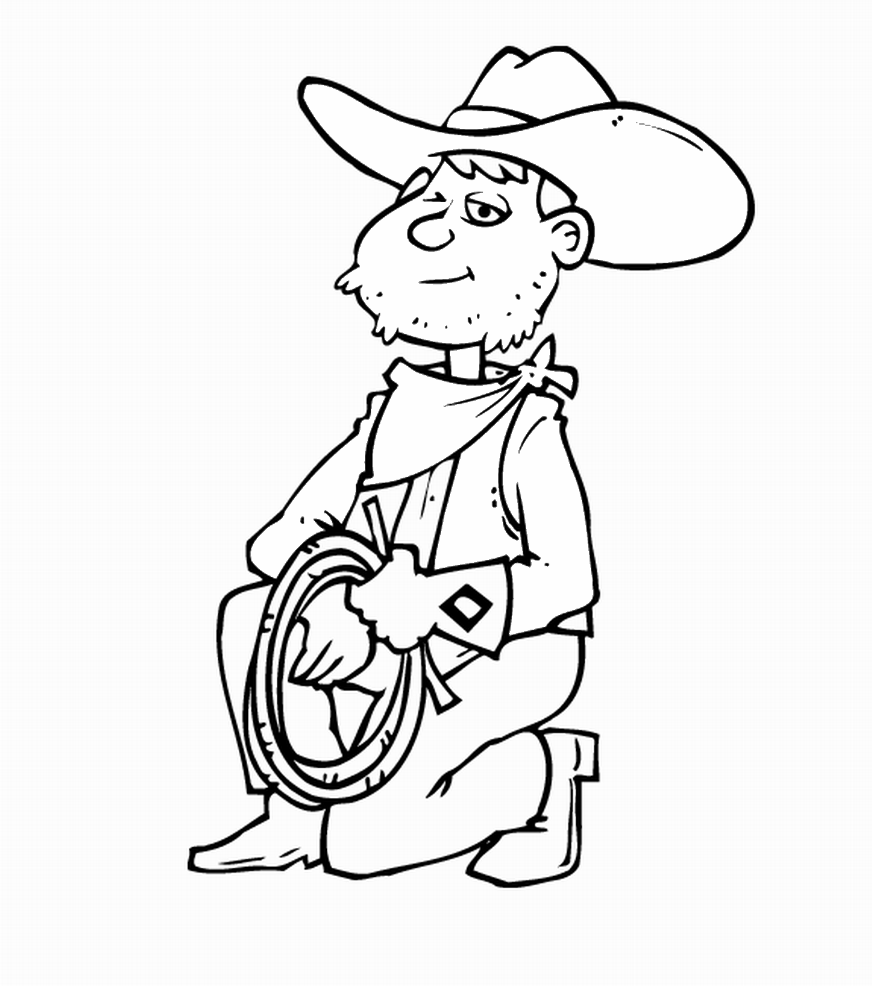 Cowboy Coloring Pages for boys cowboy_10 Printable 2020 0185 Coloring4free