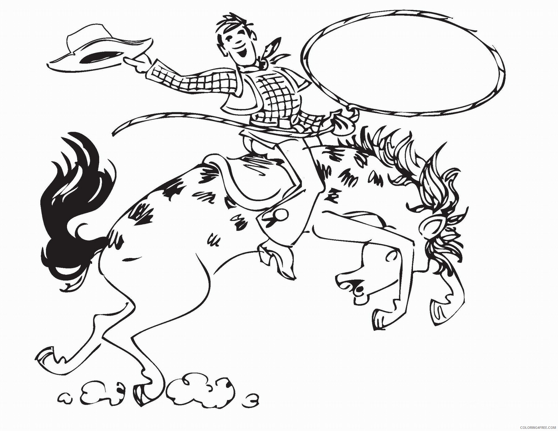 Cowboy Coloring Pages for boys cowboy_16 Printable 2020 0189 Coloring4free