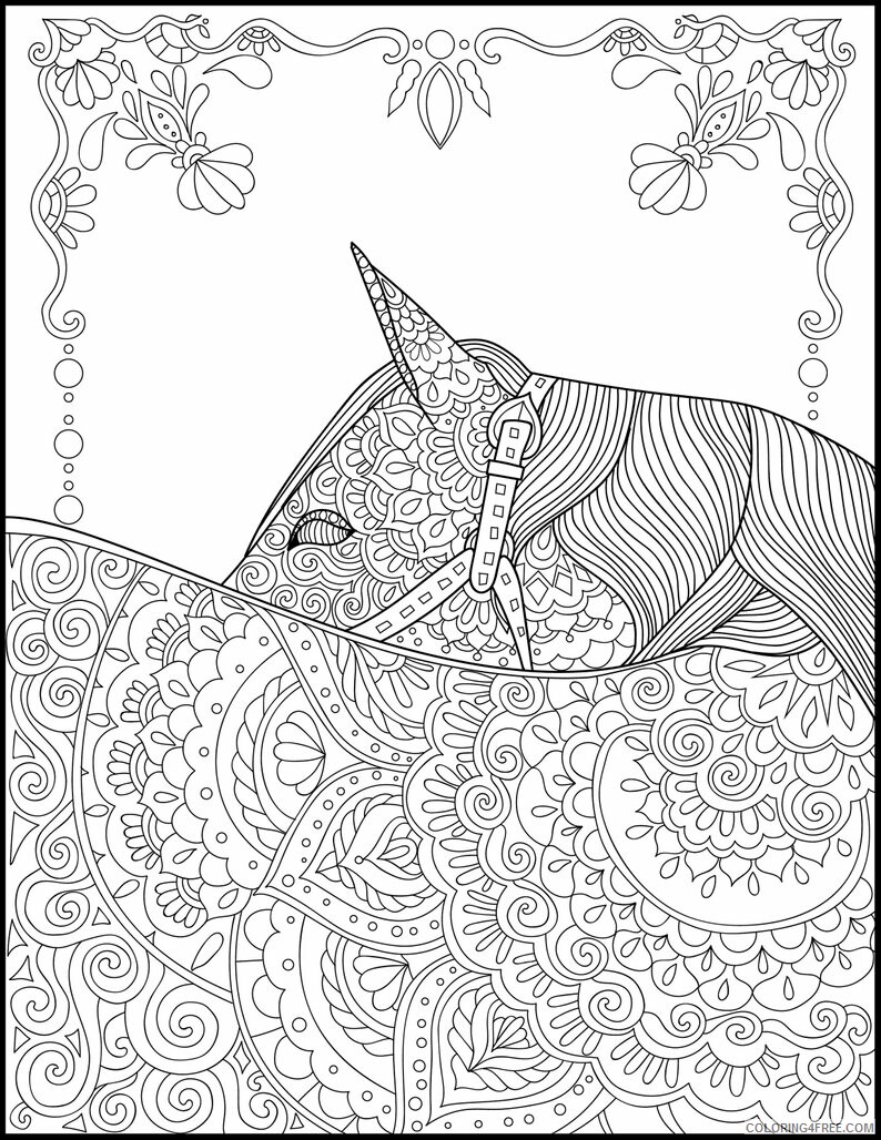 Detailed Coloring Pages Adult Horse Details for Adults Printable 2020 284 Coloring4free