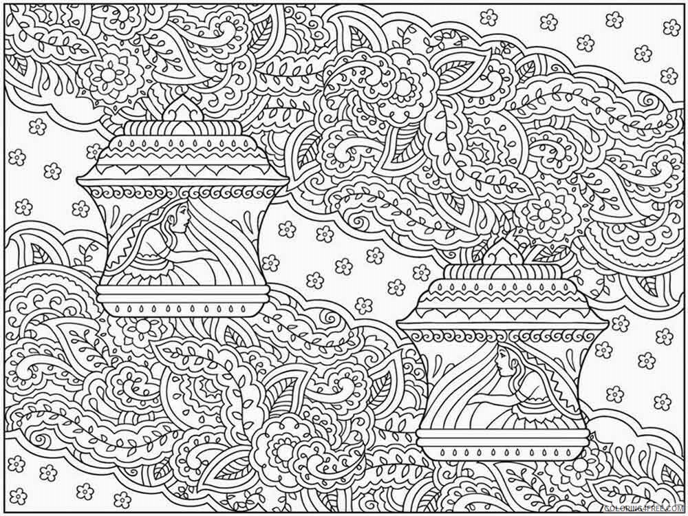 Difficult Coloring Pages Adult difficult for adults 11 Printable 2020 305 Coloring4free
